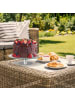 relaxdays Tortenplatte in Transparent/ Silber - (H)7 x Ø 30 cm