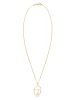 Elli Halskette 925 Sterling Silber Gesicht in Gold