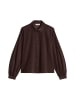 Feincord-Langarm-Bluse regular in Espresso Brown
