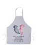 Mr. & Mrs. Panda Schürze Axolotl Freundin mit Spruch in Grau Pastell