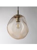 Licht-Erlebnisse Pendelleuchte (B)25 x (L)25 x (T)175 cm in Schwarz Bernstein Gold
