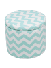 Beliani Pouf TUNICA in Grün/Weiß - (W) 35 x (H) 30 x (L) 35 cm