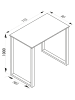 VCM  Holz Bartisch Stehtisch Tisch Tresen Xona 80x80 cm in Silber / Weiß