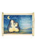 Mr. & Mrs. Panda Holz Tablett Pinguine Einschlafen Design mit Sp... in Weiß