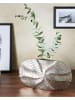 Beliani Blumenvase URGENCH in Silber - (W) 37 x (H) 21 x (L) 7 cm