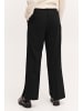 b. young BYDANTA SLIT PANTS - HEAVY WOVEN Regular fit in Black
