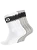 Stark Soul® 6 Paar Sportsocken im RETRO Design - Frotteesohle in Grau / Weiss