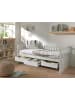 58 aufm Kessel KOJENBETT mit Schubladen Karena 211x86x98 aus Massivholz in Weiß