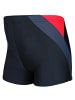 Aquarti Jungen Badehose Gestreift mit Motiven in rot/grau