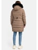 Navahoo Winterjacke Navahoo Lotusblüte Princess Damen Winter Steppjacke B897 in Taupe-Grey