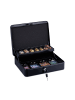 relaxdays Geldkassette in Schwarz - (B)30,5 x (H)8,5 x (T)24,5 cm