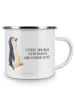 Mr. & Mrs. Panda Kaffeetasse Pinguin mHerzieren mit Spruch in Weiß