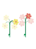 relaxdays 2er Set: Sprinkler Blume in Rot/Gelb