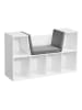 FineBuy Sitzbänk in Weiß / Spanplatte / 102x30x62