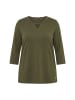 Ulla Popken Shirt in dunkel khaki