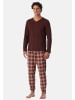 Schiesser Schlafanzug Casual Essentials in Dunkelrot