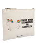 Mr. & Mrs. Panda Organizer Tasche Einhorn Happy mit Spruch in Weiß