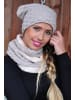 styleBREAKER Feinstrick Beanie Mütze in Taupe