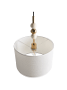 Beliani Pendelleuchten LOKY in Beige/Messing/Weiß - (W) 35 x (H) 203 x (L) 35 cm