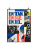 Mr. & Mrs. Panda Wandbild Team inspirierend Design mit Spruch in Weiß