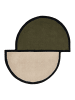 Beliani Kurzflor SAKARO in Grün/Beige - (W) 160 x (L) 160 cm