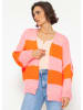 SASSYCLASSY Oversize Strick-Cardigan in puderrosa, orange