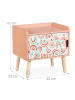 relaxdays Kinder-Nachttisch "Regenbogen" in Bunt - (B)40 x (H)41 x (T)30 cm