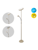 näve LED Stehleuchte "ROMIS" in beige - (L)26 cm x (B)43 cm x (H)180 cm - EEK E