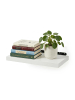 relaxdays Wandregal in Weiß - (B)50 x (H)4 x (T)23 cm