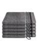 Schiesser Waschhandschuh Skyline Color im 5er Set in Dunkelgrau