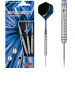 BULLS Steeldarts Ballista Dartpfeile 70% Tungsten Darts-Set Anfänger in blue stripes