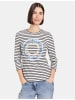 Gerry Weber T-Shirt 3/4 Arm in Blau/Ecru/Weiss Ringel