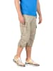 Timezone Cargo Bermuda Shorts mit Gürtel und Design Taschen in Beige