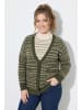 Ulla Popken Strickjacke in dunkel khaki