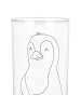 Mr. & Mrs. Panda Glas Pinguin Diät ohne Spruch in Transparent