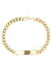 Adeliás Damen Armband – Panzerarmband aus Edelstahl 19 cm in gold