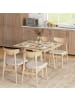 HOMCOM Esstisch-110L x 86B x 75H cm-Naturholz