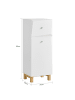 SoBuy Waschschrank in Reinweiß - (W) 30 x (H) 90 x (L) 34 cm