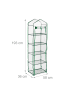 relaxdays Gewächshaus in Transparent/ Grün - (B)58 x (H)193 x (T)36 cm