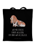 Mr. & Mrs. Panda Shopper Hund Basset Hound mit Spruch in Schwarz