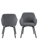 ebuy24 Esszimmerstuhl Clara Grau 2er Set