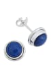 mantraroma 925er Silber - Ohrstecker (L) 11 x (B) 11 mm mit Lapis Lazuli