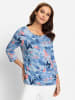 WITT WEIDEN 3/4-Arm-Shirt in himmelblau-flamingo-bedruckt