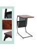 relaxdays Beistelltisch in Braun/ Schwarz - (B)51 x (H)64 x (T)35 cm
