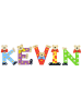 Playshoes Deko-Buchstaben "KEVIN" in bunt