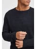 !SOLID Strickpullover SDKotchap 21301069-ME  Melierter Strickpullover mit Rollkanten in Schwarz