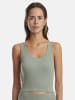 adidas Crop-Top Ripp Stretch in oliv