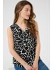 Kaffe Ärmellose Bluse KAciara Regular fit in Black Deep W. Chalk Print