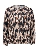 Betty Barclay Schlupfbluse langarm in Beige/Schwarz