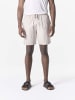 KOROSHI Herren leinen jogging shorts in grau